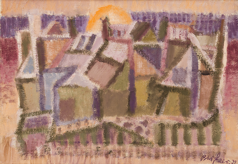 In unserer Galerie zum Verkauf stehendes Bild von Eduard Bargheer (Maler, Expressionismus): Fischerinsel Saint Louis