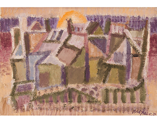In unserer Galerie zum Verkauf angebotenes Bild von Eduard Bargheer (Maler, Expressionismus): Fischerinsel Saint Louis (klein)