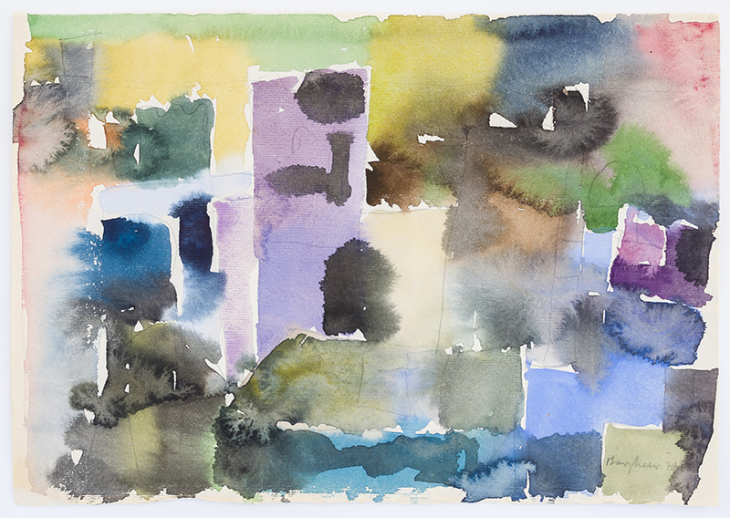 In unserer Galerie zum Verkauf stehendes Bild von Eduard Bargheer (Maler, Expressionismus): Forio am Abend