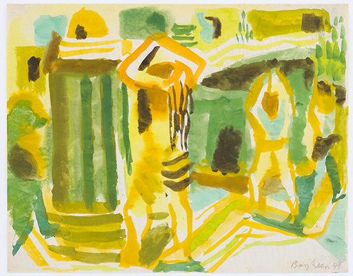 In unserer Galerie zum Verkauf angebotenes Bild von Eduard Bargheer (Maler, Expressionismus): Sandträger (groß)