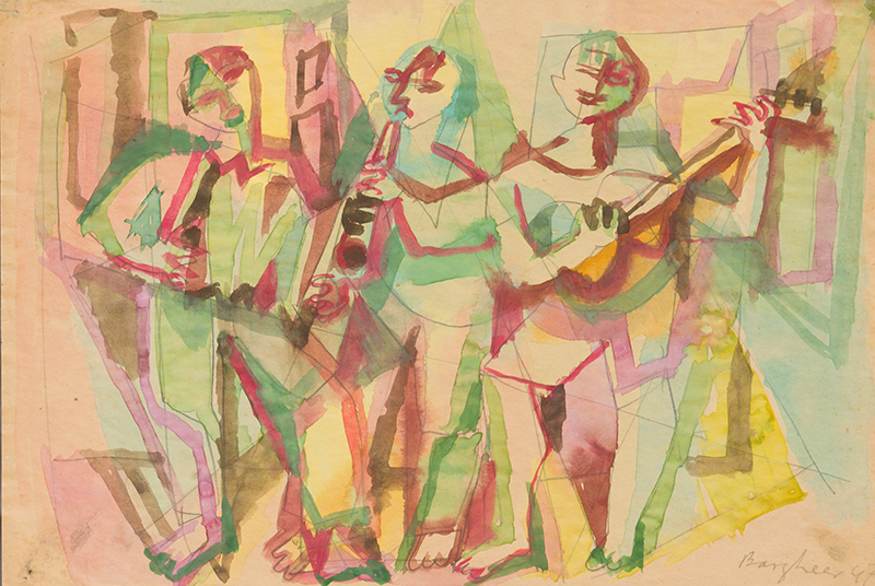 Buy the original watercolor "Serenata" by Eduard Bargheer (Painter, Expressionism) at our gallery.