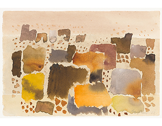 In unserer Galerie zum Verkauf angebotenes Bild von Eduard Bargheer (Maler, Expressionismus): Steinwüste (klein)
