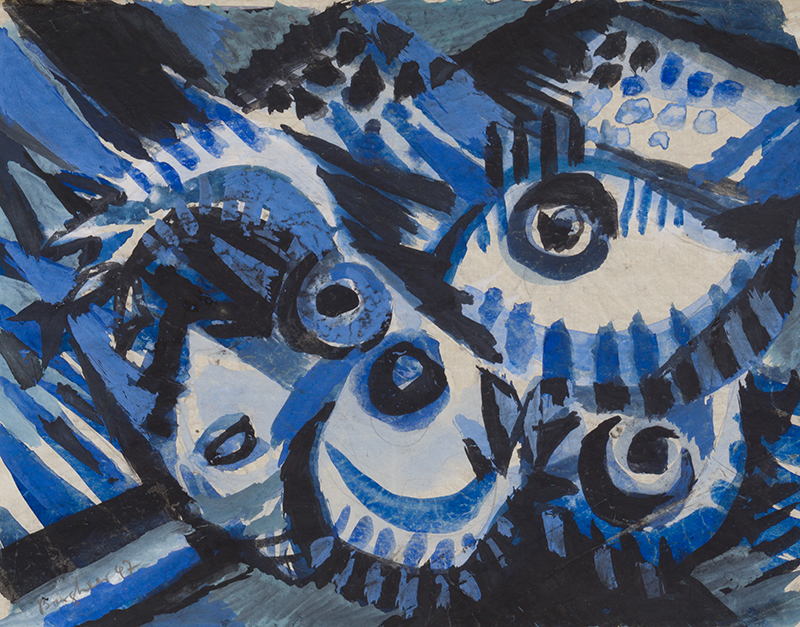 In unserer Galerie zum Verkauf stehendes Bild von Eduard Bargheer (Maler, Expressionismus): Augen