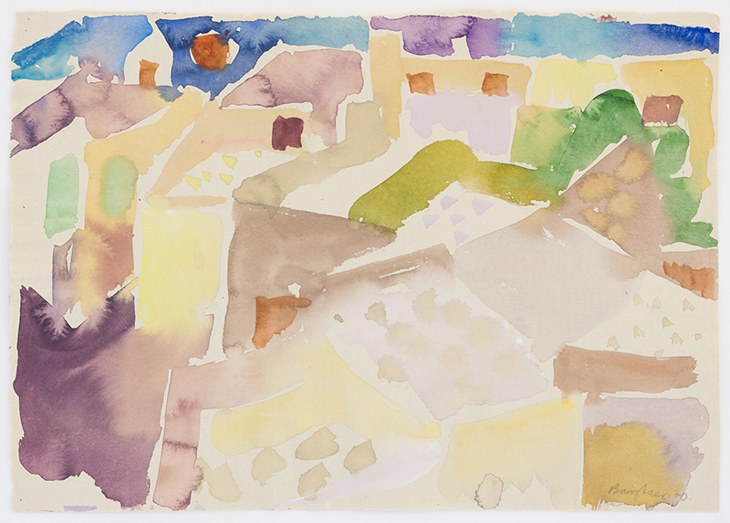 In unserer Galerie zum Verkauf stehendes Bild von Eduard Bargheer (Maler, Expressionismus): Südliche Stadt