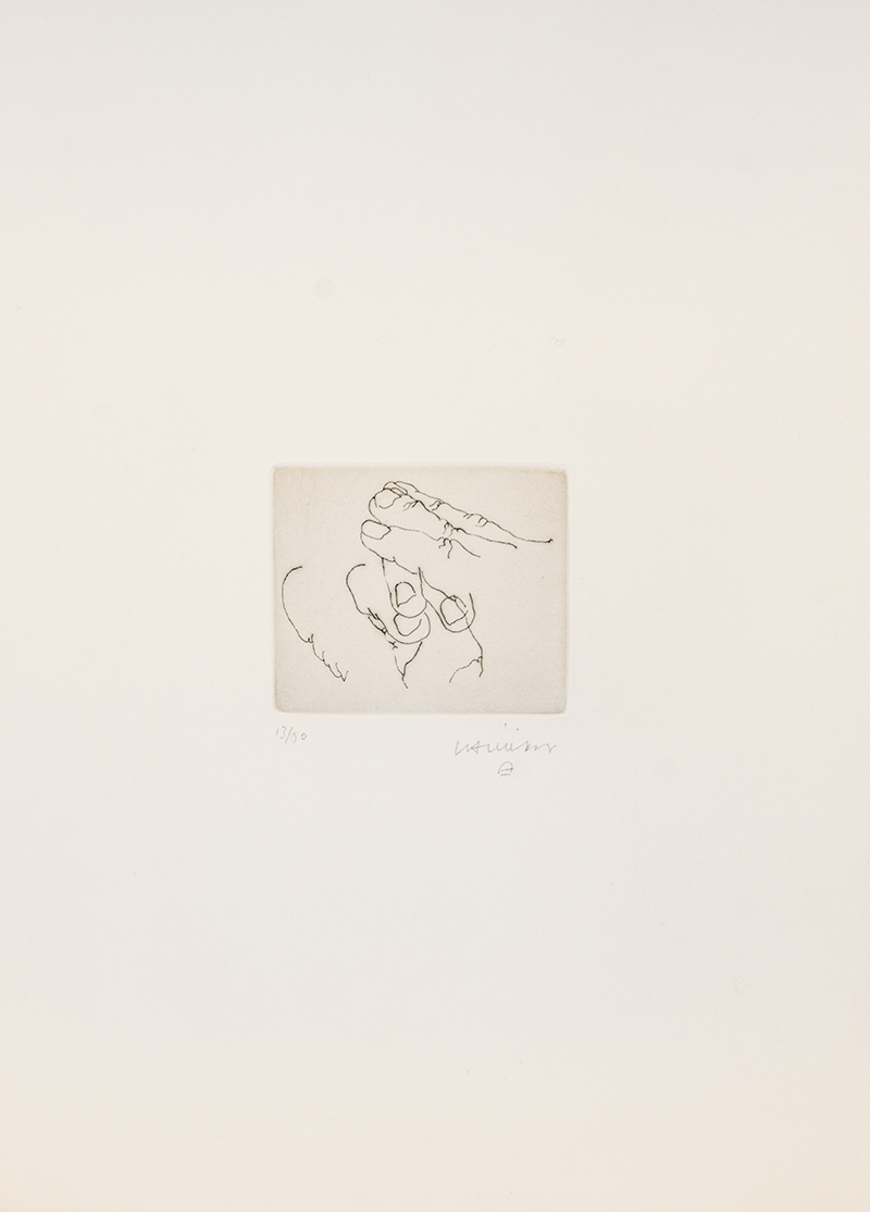 In unserer Galerie zum Verkauf stehendes Bild von Eduardo Chillida (Bildhauer, Abstrakte/Gegenstandslose Kunst): Esku VIII