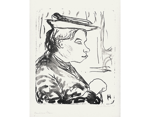 In unserer Galerie zum Verkauf angebotenes Bild von Erich Heckel (Maler, Expressionismus): Bauernm&auml;dchen (gro&szlig;)