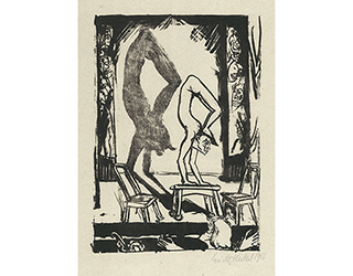 In unserer Galerie zum Verkauf angebotenes Bild von Erich Heckel (Maler, Expressionismus): Handstand (klein)