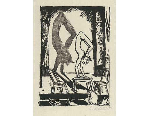 In unserer Galerie zum Verkauf angebotenes Bild von Erich Heckel (Maler, Expressionismus): Handstand (gro&szlig;)