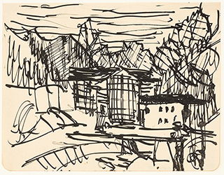 In unserer Galerie zum Verkauf angebotenes Bild von Ernst-Ludwig Kirchner (Maler, Expressionismus): Blick auf das Tinzenhorn (klein)