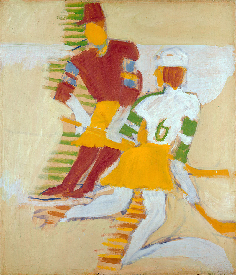 In unserer Galerie zum Verkauf stehendes Bild von Ernst-Ludwig Kirchner (Maler, Expressionismus): Eishockeyspieler