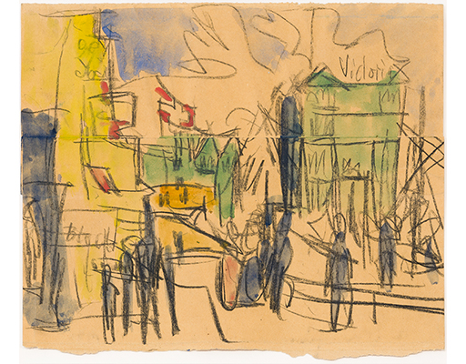 In unserer Galerie zum Verkauf angebotenes Bild von Ernst-Ludwig Kirchner (Maler, Expressionismus): Hotel Victoria, Davos (groß)