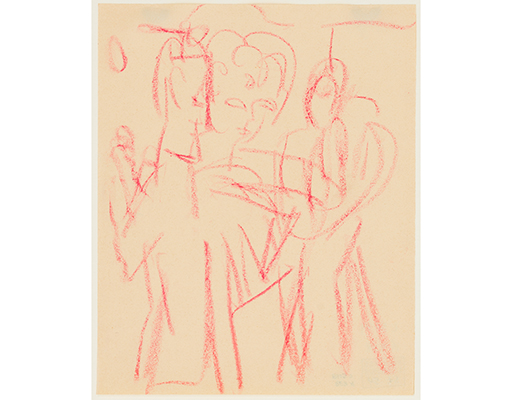 In unserer Galerie zum Verkauf angebotenes Bild von Ernst-Ludwig Kirchner (Maler, Expressionismus): Zwei Tanzpaare (groß)
