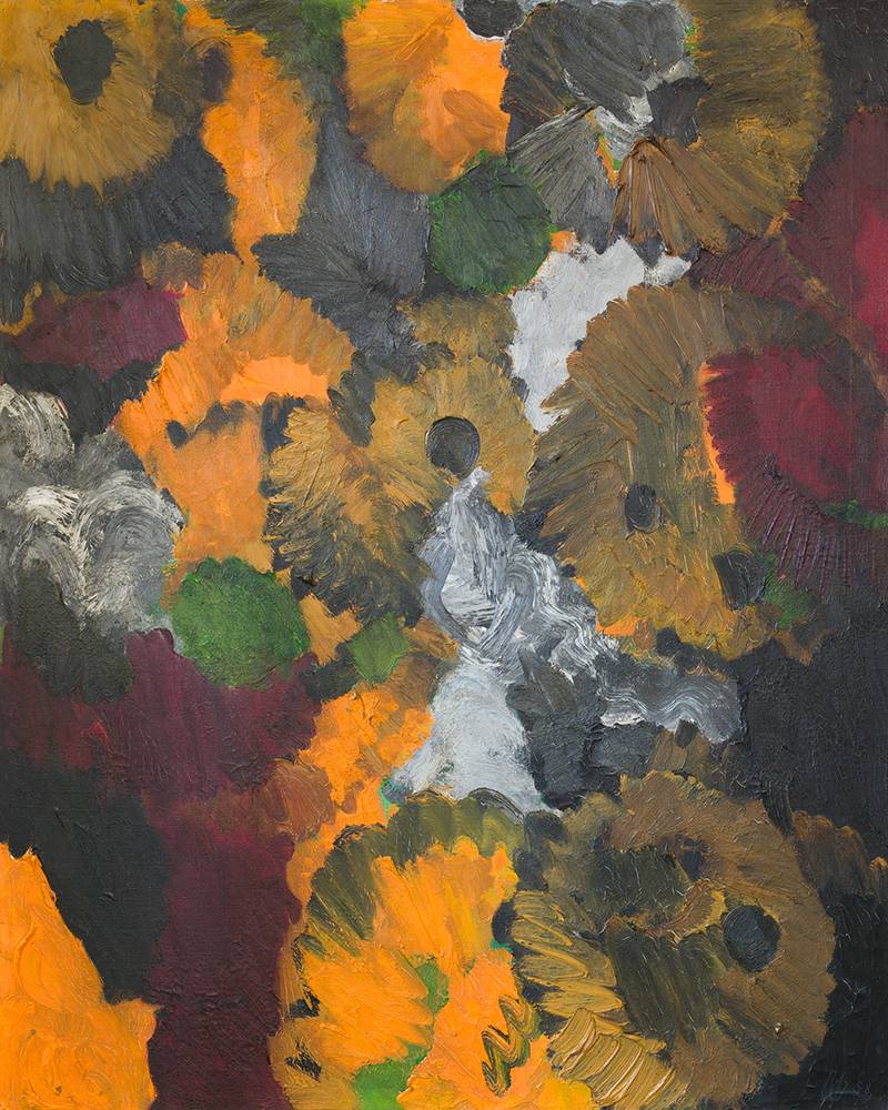 In unserer Galerie zum Verkauf stehendes Bild von Ernst Wilhelm Nay (Maler, Informell): Purpur und Orange