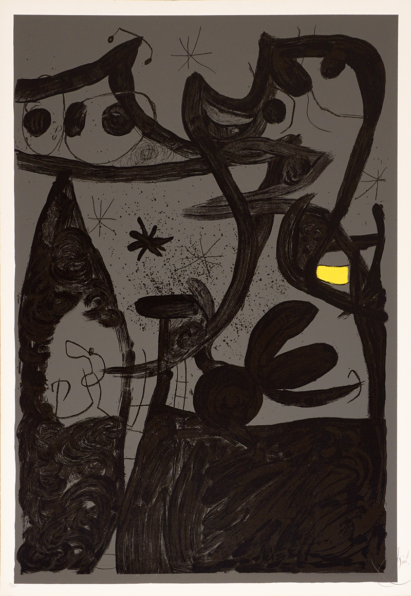 In unserer Galerie zum Verkauf stehendes Bild von Joan Miró (Maler, Surrealismus/Dadaismus): Défilé de Mannequins sur la Lune