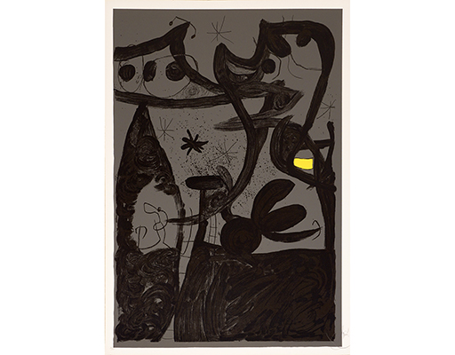 In unserer Galerie zum Verkauf angebotenes Bild von Joan Miró (Maler, Surrealismus/Dadaismus): Défilé de Mannequins sur la Lune (groß)