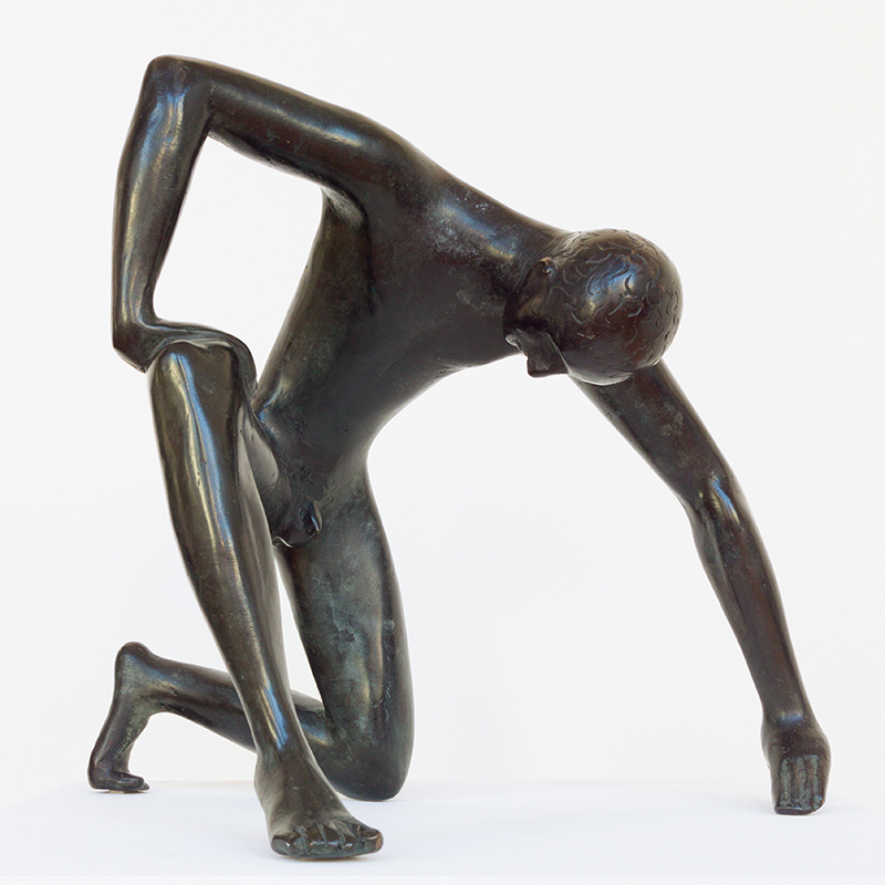 In unserer Galerie zum Verkauf stehende Skulptur von Karl-Heinz Krause (Bildhauer): Aufstehender