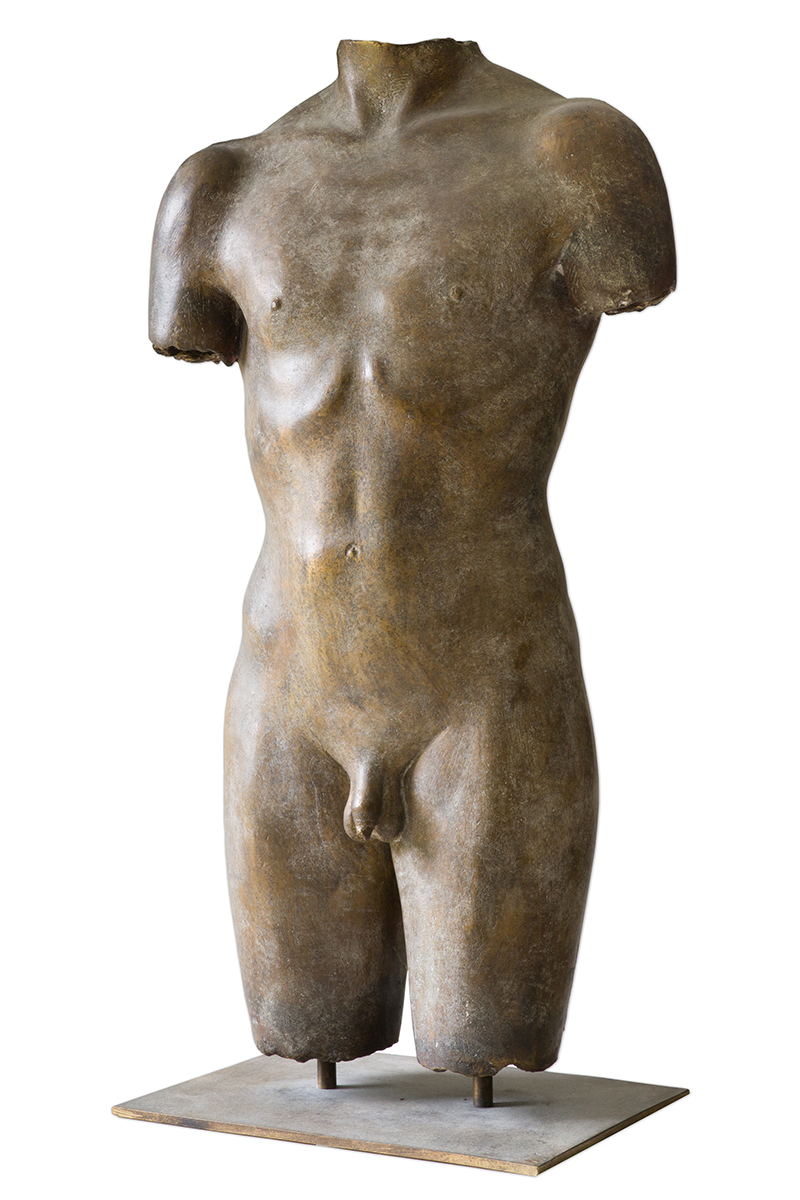 In unserer Galerie zum Verkauf stehende Skulptur von Karl-Heinz Krause (Bildhauer): Knabentorso