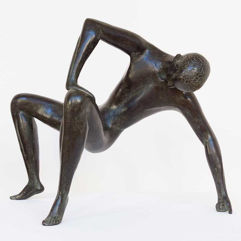 In unserer Galerie zum Verkauf stehende Skulptur von Karl-Heinz Krause (Bildhauer): Sterbender Tänzer