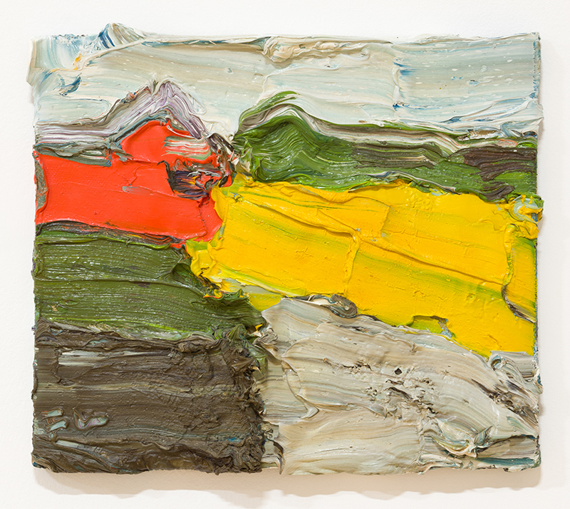 In unserer Galerie zum Verkauf stehendes Bild von Klaus Fußmann (Maler): Landschaft mit rotem Haus