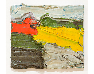 In unserer Galerie zum Verkauf angebotenes Bild von Klaus Fußmann (Maler): Landschaft mit rotem Haus (klein)