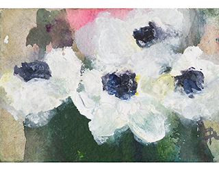 In unserer Galerie zum Verkauf angebotenes Bild von Klaus Fußmann (Maler): Weiße Anemonen (klein)