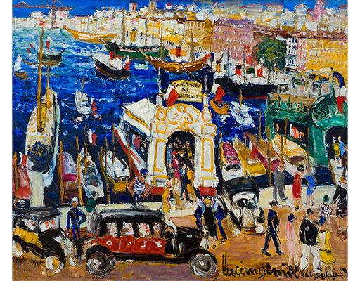 In unserer Galerie zum Verkauf angebotenes Bild von Lucien Génin (Maler, Post-Impressionismus): Alter Hafen in Marseille (groß)
