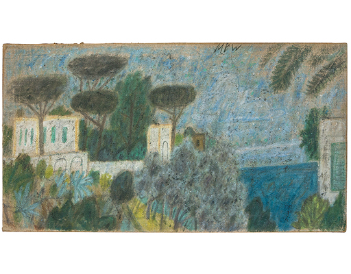 In unserer Galerie zum Verkauf angebotenes Bild von Max Peiffer Watenphul (Maler, Expressionismus): Ischia, Häuser bei Lacco Ameno (groß)