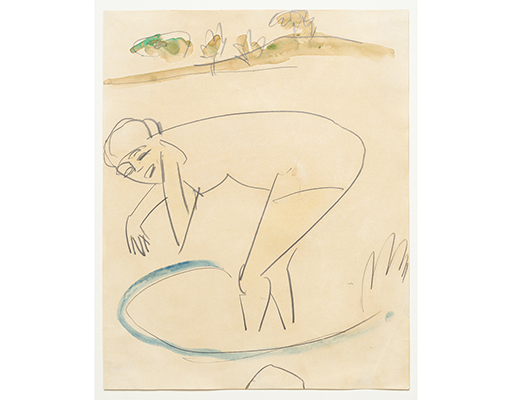 In unserer Galerie zum Verkauf angebotenes Bild von Ernst-Ludwig Kirchner (Maler, Expressionismus): Badende am Ufer (gro&szlig;)