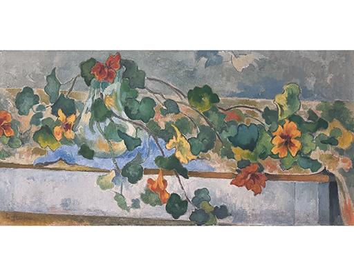 In unserer Galerie zum Verkauf angebotenes Bild von Heinrich Nauen (Maler, Expressionismus): Kapuzinerkresse (gro&szlig;)