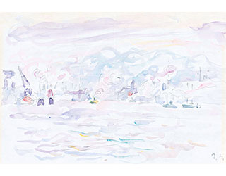 Buy the original watercolor "Hamburg harbour" (small) by Ivo Hauptmann (Painter, Expressionism) at our gallery.