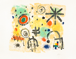 In unserer Galerie zum Verkauf angebotenes Bild von Joan Mir&oacute; (Maler, Surrealismus/Dadaismus): Signes et M&eacute;t&eacute;ores (klein)