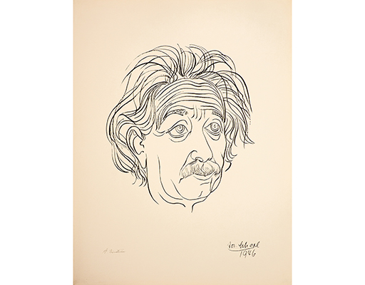 In unserer Galerie zum Verkauf angebotenes Bild von Josef Scharl (Maler, Expressionismus): Albert Einstein (groß)