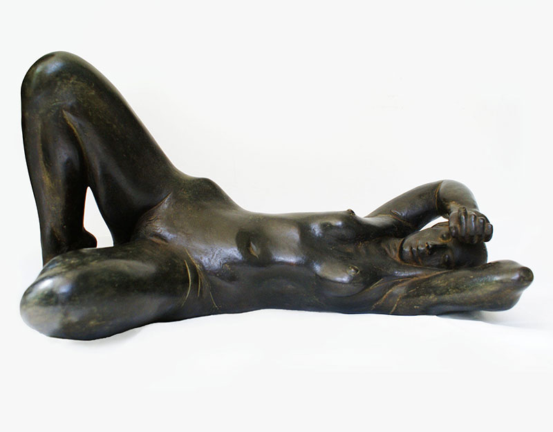 In unserer Galerie zum Verkauf stehende Skulptur von Karl-Heinz Krause (Bildhauer): La Montagna