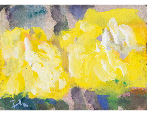 In unserer Galerie zum Verkauf angebotenes Bild von Klaus Fußmann: Gelbe Rosen (groß)