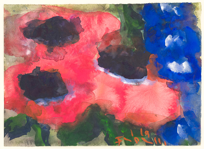 In unserer Galerie zum Verkauf stehendes Bild von Klaus Fu&szlig;mann (Maler): Mohn und Rittersporn