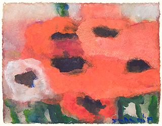 In unserer Galerie zum Verkauf angebotenes Bild von Klaus Fu&szlig;mann (Maler): Mohnblumen (klein)