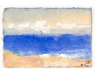 In unserer Galerie zum Verkauf angebotenes Bild von Klaus Fu&szlig;mann (Maler): Ostseestrand (klein)