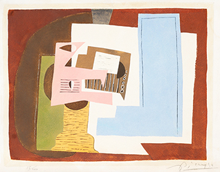 In unserer Galerie zum Verkauf angebotenes Bild von Pablo Picasso (Maler, Kubismus): Nature Morte &agrave; la Guitare (klein)