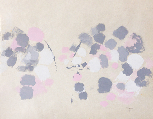In unserer Galerie zum Verkauf angebotenes Bild von Rolf Hans (Maler, Neue Sachlichkeit): Komposition in grau-rosa(gro&szlig;)