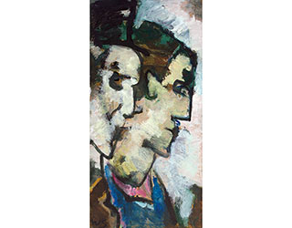 In unserer Galerie zum Verkauf angebotenes Bild von Werner Scholz (Maler, Expressionismus): Betende Frauen in Villanders (klein)
